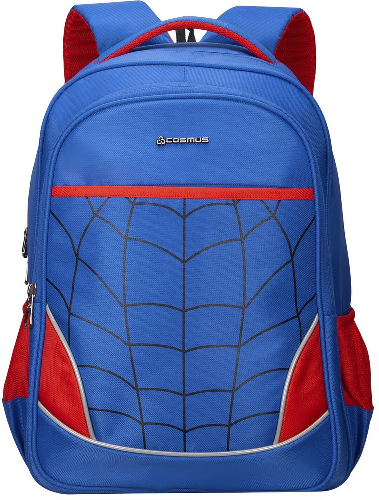 Cosmus Spider Spriderman Printed School Bag for class 2 4 Durable Water Resistance Polyester Royal Blue Backpack 26 L Backpack ROYAL BLUE Price in India Flipkart
