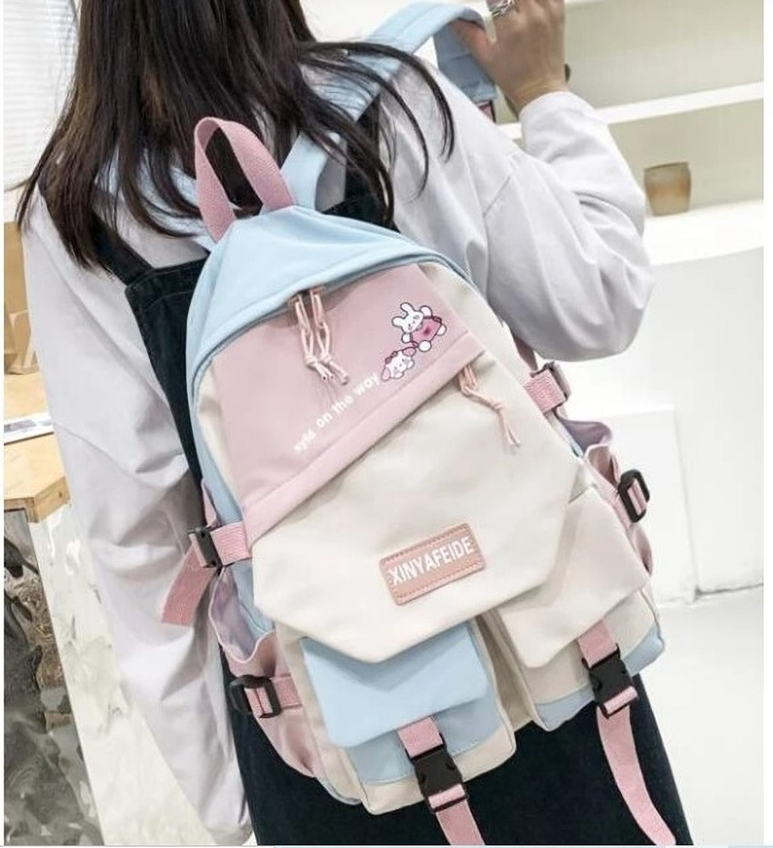 Toingo Inter college Korean Backpack for Girls High School Bags Women Casual Bookbag 22 L Backpack Blue Price in India Flipkart