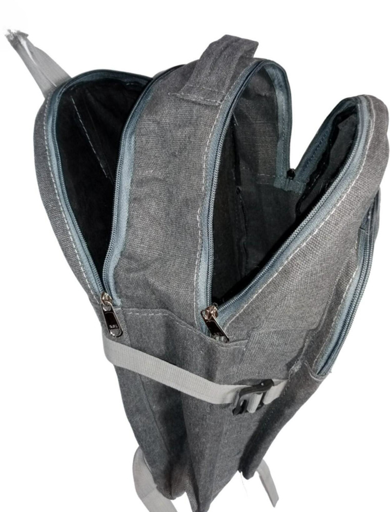 BESTTRENDS Canvas Uniwalk School Multi Purpose 18 L Backpack Grey Price in India Flipkart