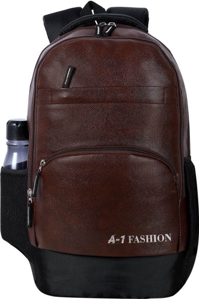 perfect leather Mercedes look stylish college office causal bag for men 15  L Laptop Backpack Black - Price in India