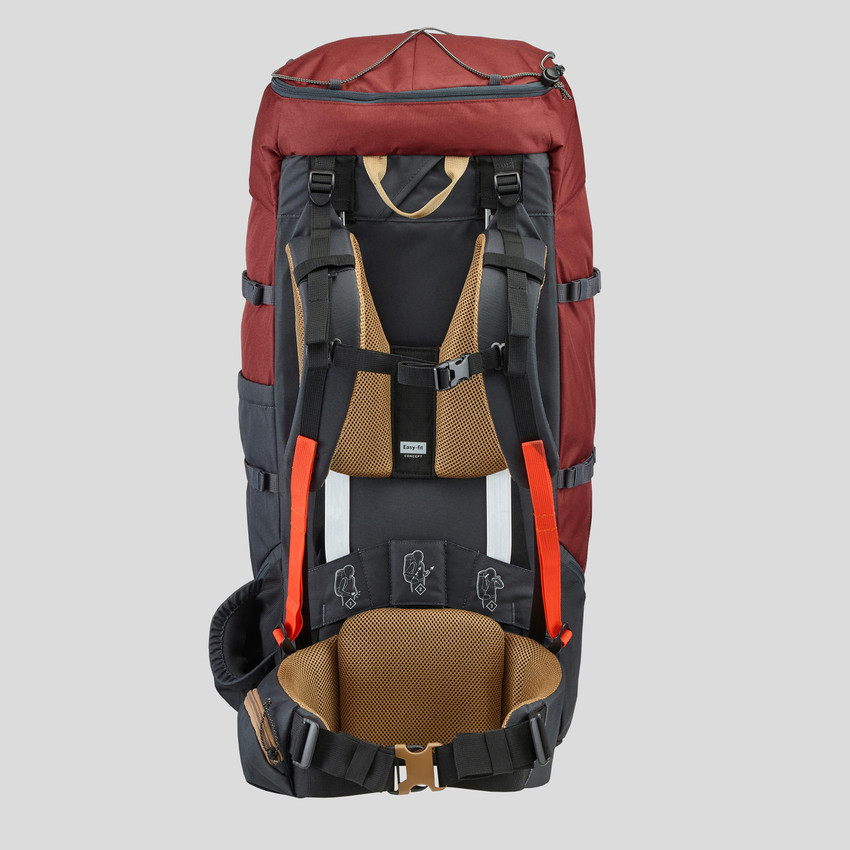 FORCLAZ By Decathlon Trekking Bag 70L Easy Fit MT 100 Mahogany 70 L Backpack Maroon Price in India Flipkart