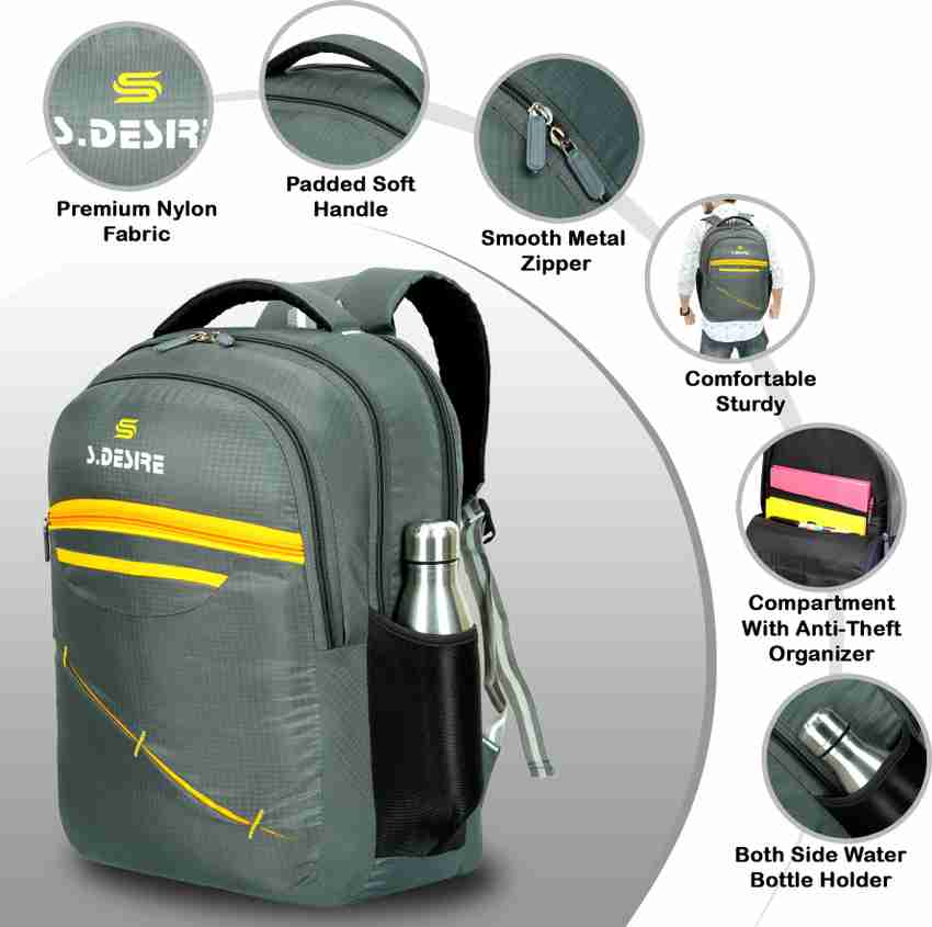 S DESIRE Laptop Unisex College School Bags and office casual 30 L Backpack GREY Price in India Flipkart