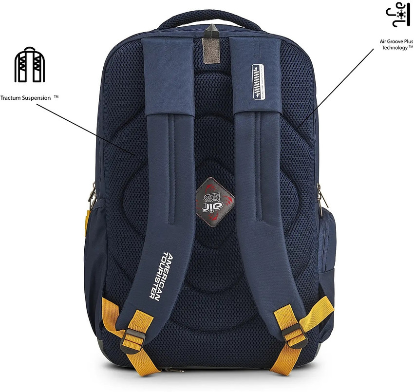 American tourister polyester 28 ltrs online blue laptop backpack