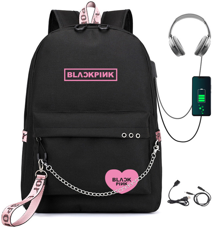 Black pink backpack hot sale