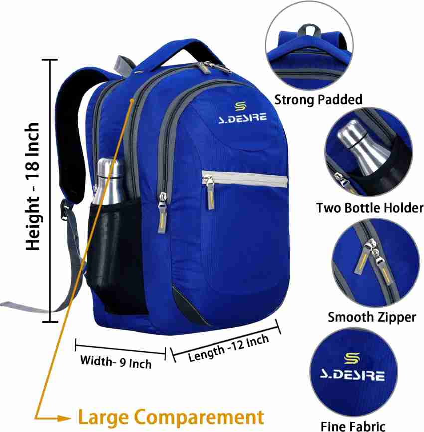 S DESIRE Unisex College School Bags and office casual 40 L Laptop Backpack Multicolor Price in India Flipkart