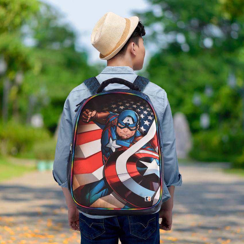 DISNEY Set of 2 Captain America Backpack Insulated Water Bottle Combo Set Red 18 L Backpack Red Price in India Flipkart