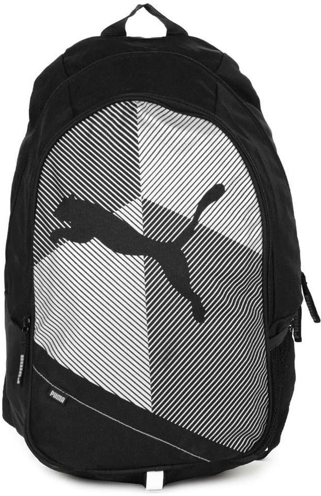Puma unisex black echo backpack discount