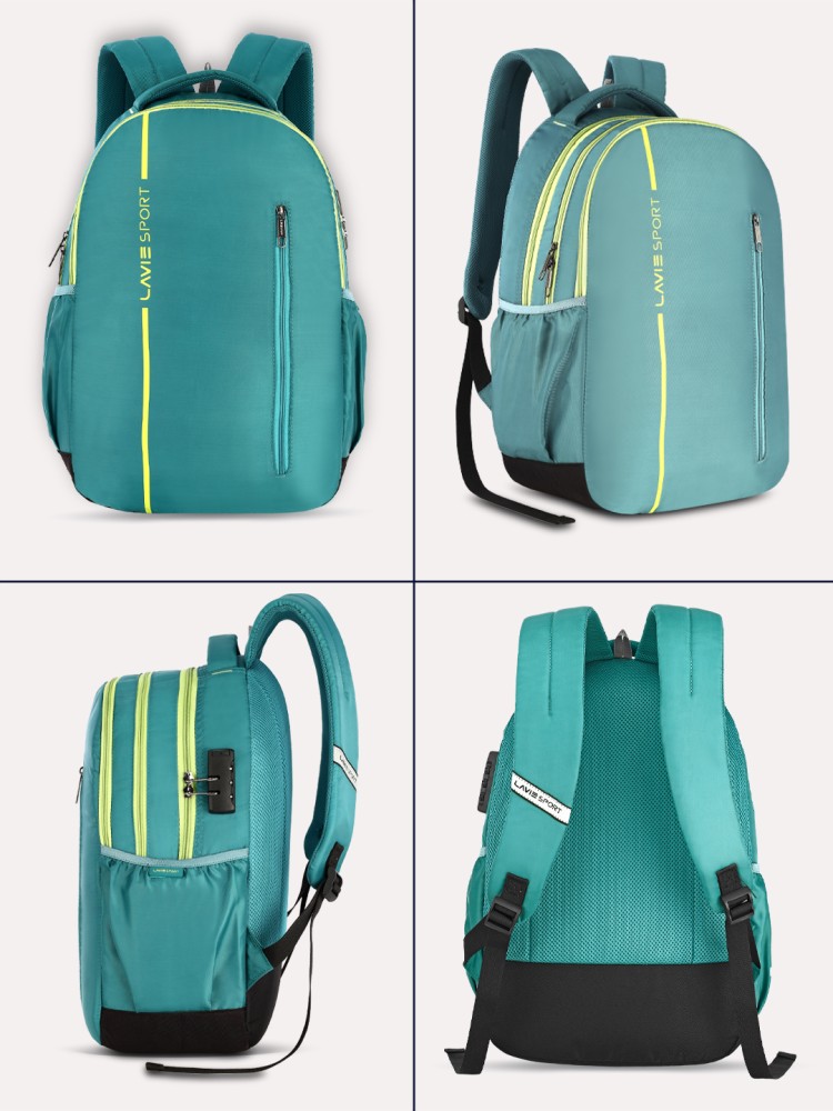 Lavie Sport Streak Anti Theft 36 L Laptop Backpack Teal Price in