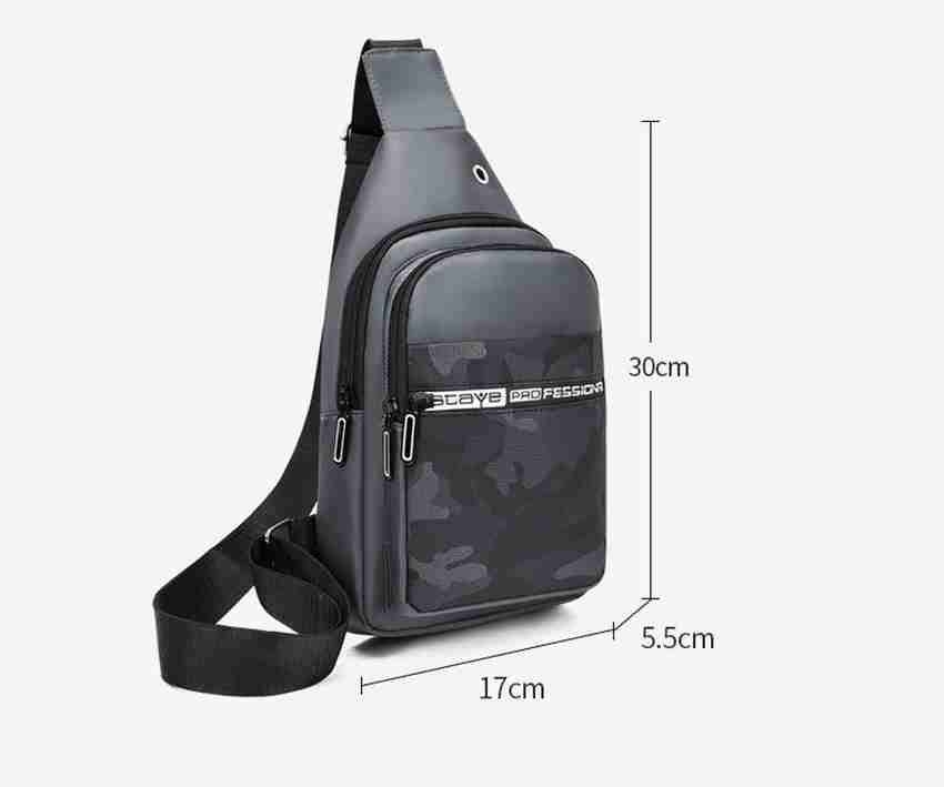 valerie Men Crossbody Sling Bag Backpack for Boys and Girls Shoulder Chest Bag 1 L Backpack Grey Price in India Flipkart