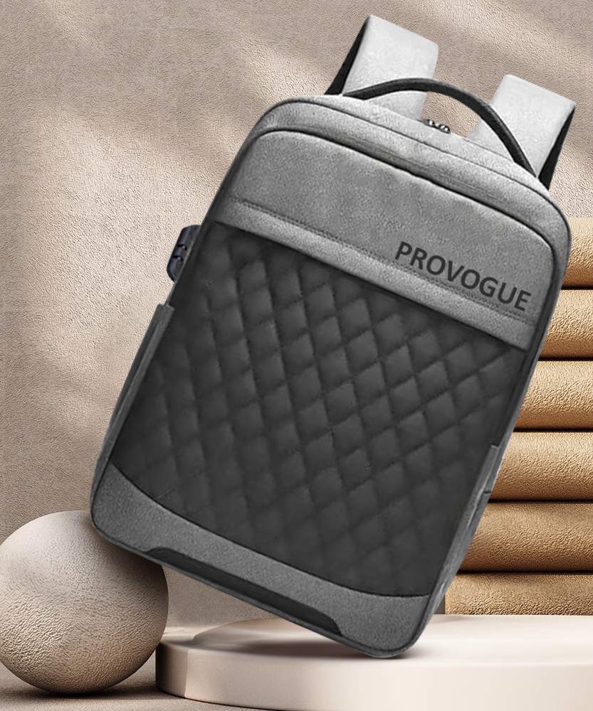 PROVOGUE Multi purpose Anti Theft backpack with combination lock and USB charging port 32 L Laptop Backpack Grey Price in India Flipkart