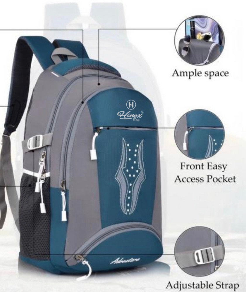 HINEX BAGS men and women backpack for school bag college bag 35 L Backpack airport blue Price in India Flipkart