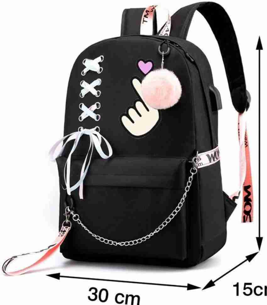 its me Medium 20 L Backpack Stylish School Bag For Girls Women s Stylish Backpack 20 L Backpack dark black Price in India Flipkart
