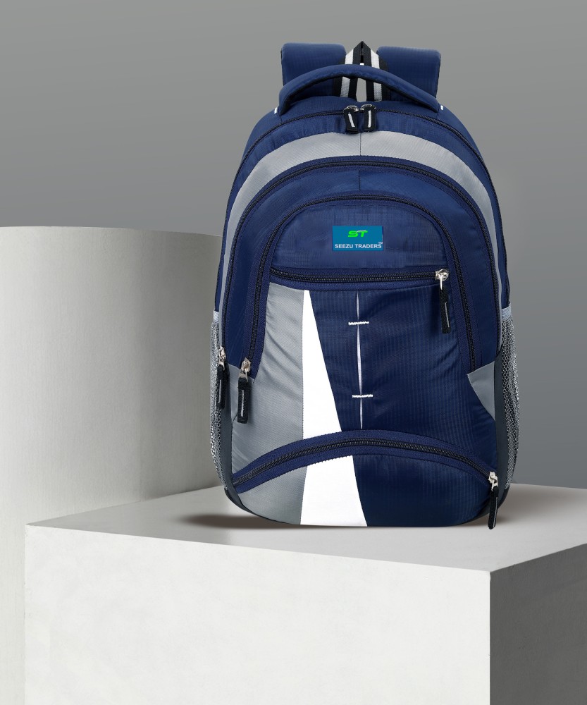 Seezu Large 45 L Laptop Backpack Medium Grey White Unisex College School Bags 45 L Backpack Blue Price in India Flipkart