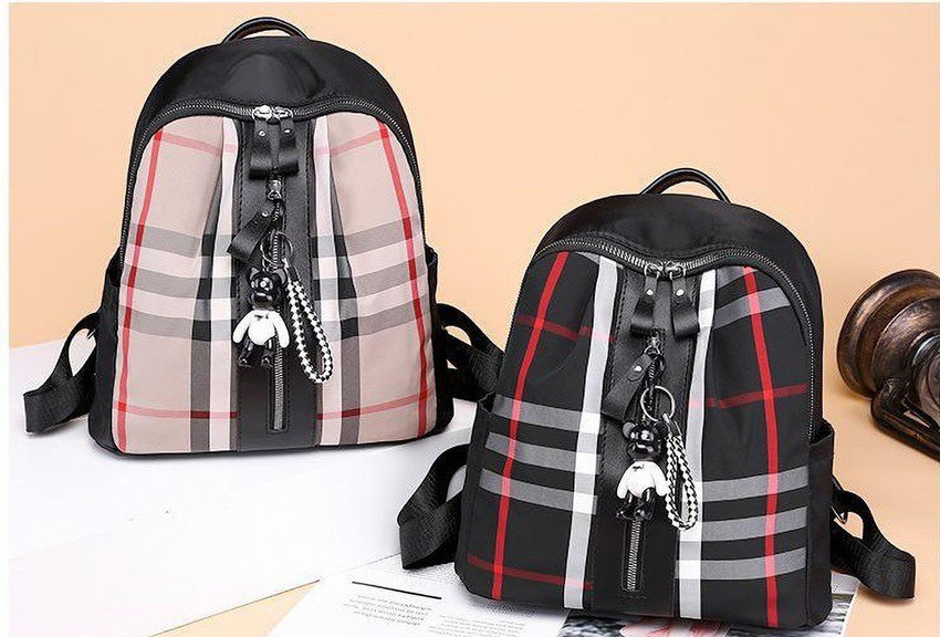 BANQLYN Oxford Cloth Backpack Women New Style Striped Checked