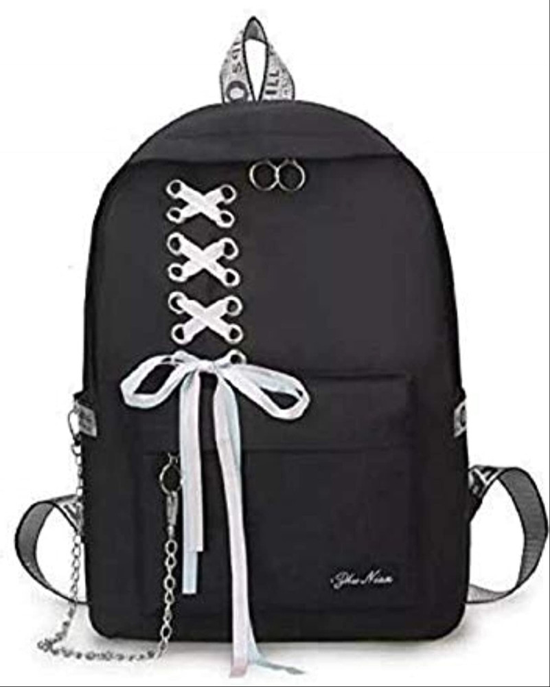 Flores UPPER RIBBON girls backpack 10 L Backpack Black Price in India Flipkart