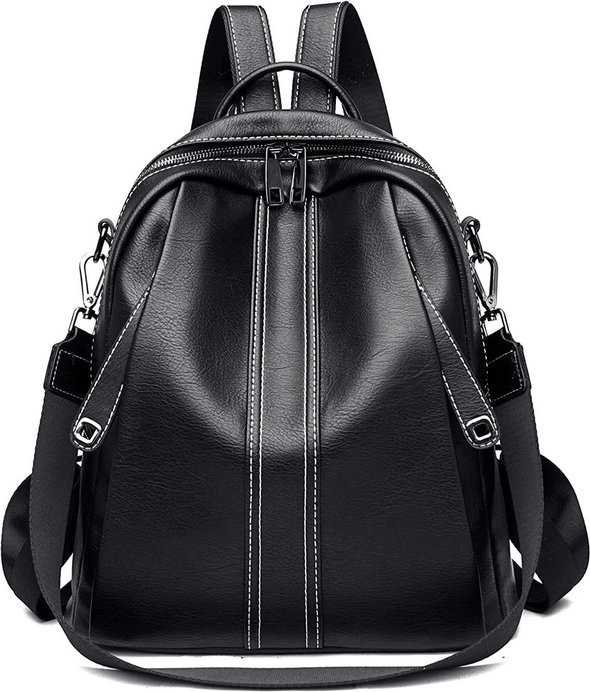 WomenBuzz Women Leather Stylish and Trending Backpack for College