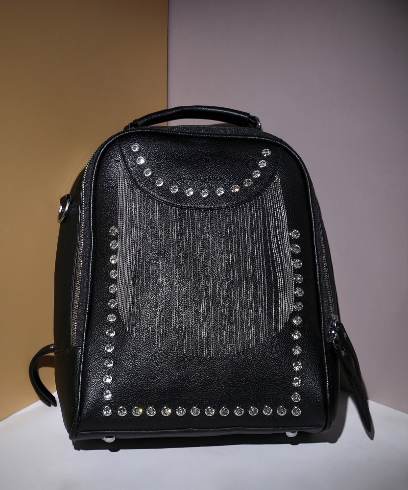 Haute Sauce Fringed Mini Backpack Black 9 L Backpack Black