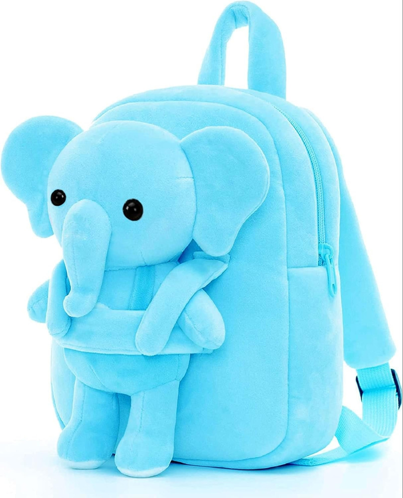 Flipkart Princenew Kids Premium Quality 3D blue New Elephant Bag Latest Designer Baby Bagpack Waterproof School Bag School Bag