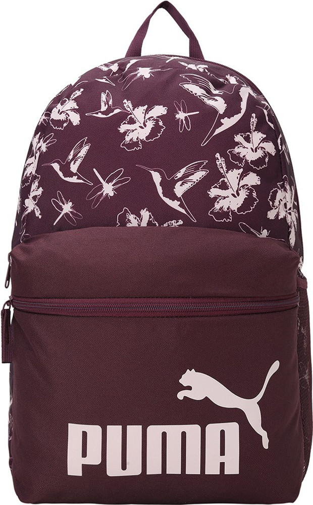 PUMA Phase AOP Backpack 23 L Laptop Backpack Grape Wine Dragon Fly