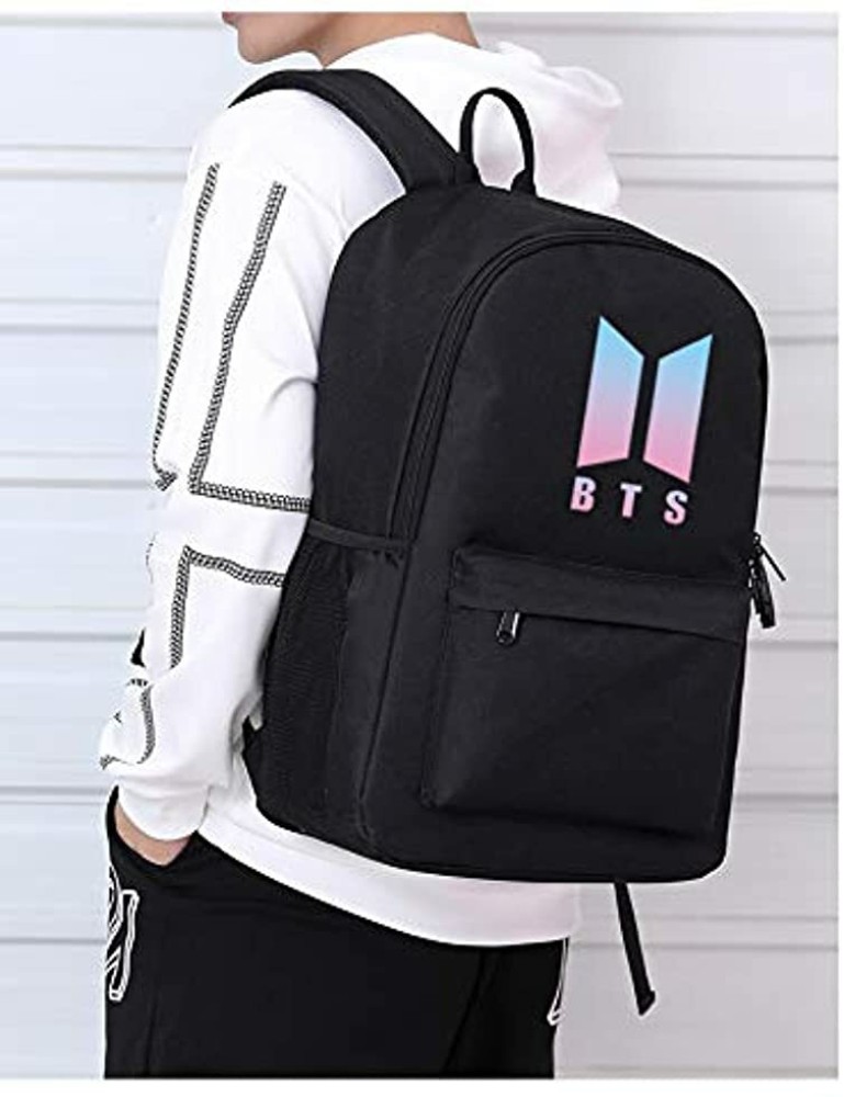 sannidhi Kpop BTS Bangtan Boys Casual Backpack Daypack  Laptop Bag School Bag Bookbag Shoulder Bag with USB Charging Port(Black 3)  Backpack - Backpack