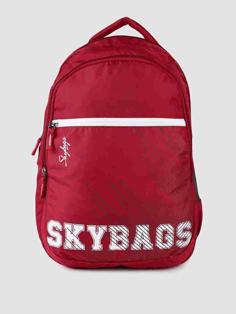 SKYBAGS Brand Logo Backpack 30 L Backpack Red Price in India Flipkart