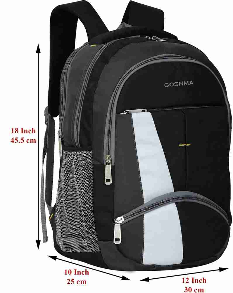 GOSNMA Laptop Backpack 1013 For Boys Girls College Bags Top Selling Product 45 L Laptop Backpack Black Grey Price in India Flipkart