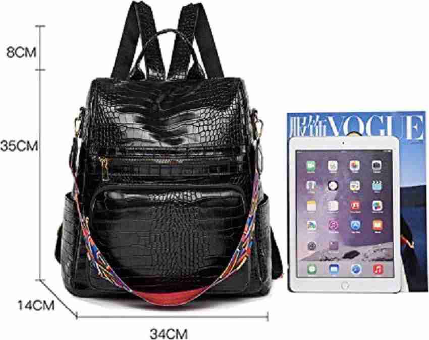 Black crocodile backpack shop