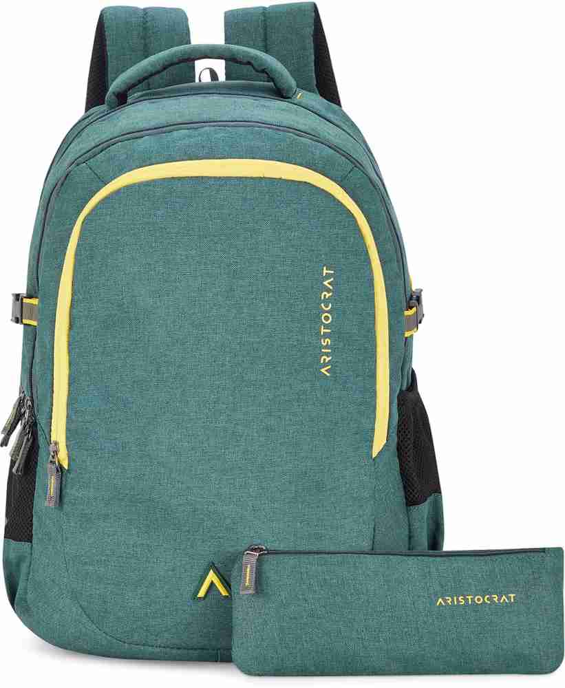 ARISTOCRAT Polyester 32L Tiago Backpack (H) Green For Men 