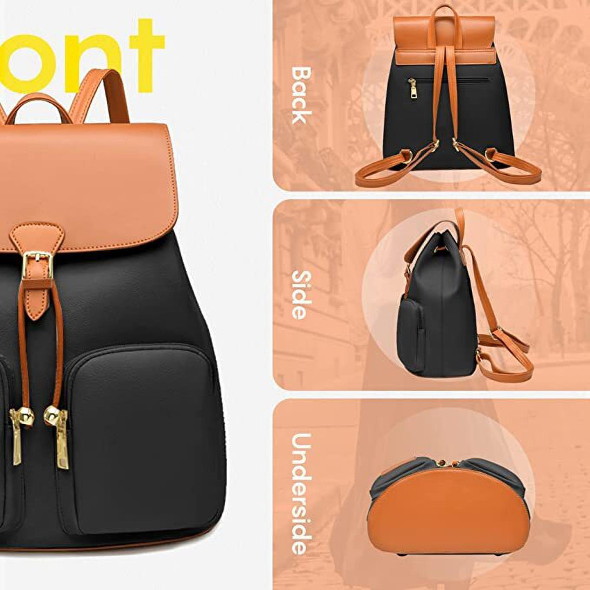 Krismo Medium Backpack Stylish Backpack Comfortable Women Bag 25 L Backpack Black Price in India Flipkart