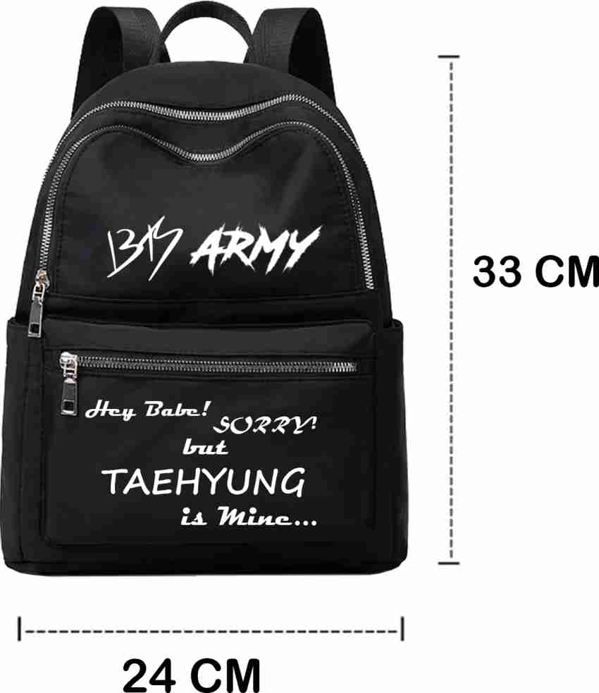 Ambika Collection, Lightweight BTS TAEHYUNG (V) Printed Fifth Class School  Bag For Girls 15 L Backpack Black - Price in India