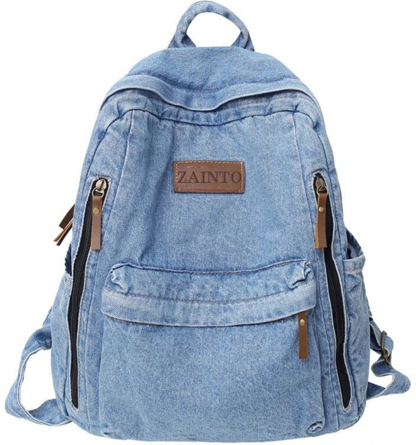 Zainto Denim Bag for women and girls jeans bag 25 L Backpack Blue Price in India Flipkart