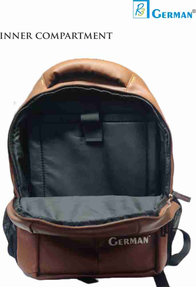 R3 GERMAN Leather Laptop Bag Tan Brown 20.5 L Laptop Backpack Tan Brown Price in India Flipkart