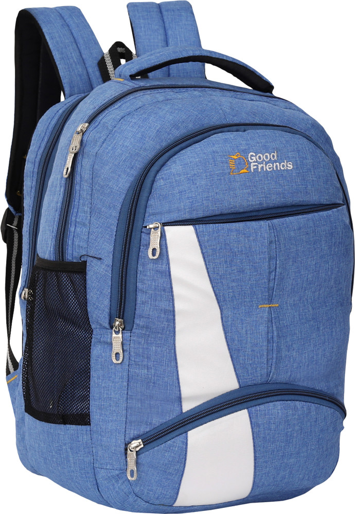 GOOD FRIENDS Water Resistant College School Backpack for 15.6 inch Laptop Business Backpack 35 L Backpack Blue Price in India Flipkart