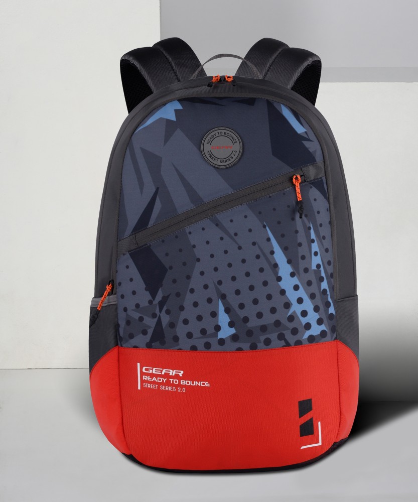 Gear Bounce 27 L Backpack Grey Orange Price in India Flipkart