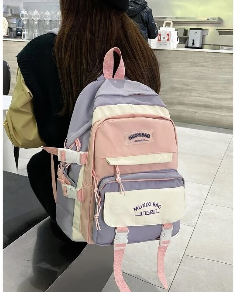 Toingo Women Backpack Schoolbag Cute Nylon Laptop College Bag For Girl School Backpacks 20 L Laptop Backpack Purple Price in India Flipkart