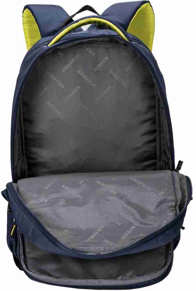 Killer louis 38l large navy blue polyester laptop backpack with 3 compartments hotsell