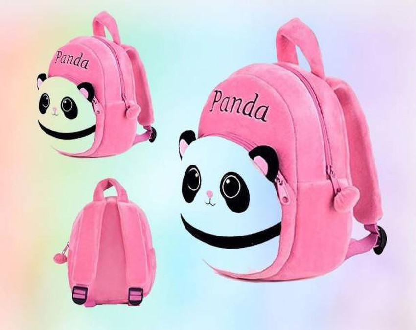 Floe Panda Kids School Bag Soft Plush Backpacks Cartoon Boys Girls