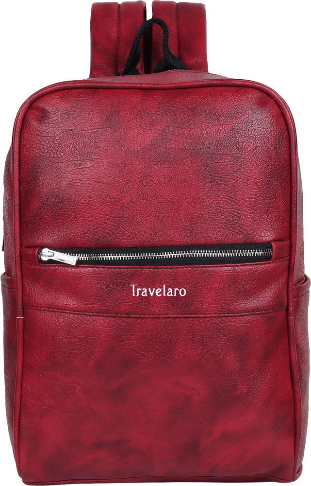 TRAVELARO Leather Casual Backpack for Men Women Unisex Shoulder