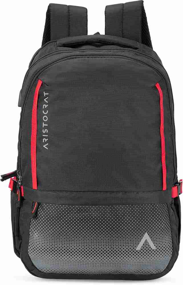 ARISTOCRAT Polyester 28L Nord Laptop Backpack H Black For Men Women 28 L Backpack Black Price in India Flipkart