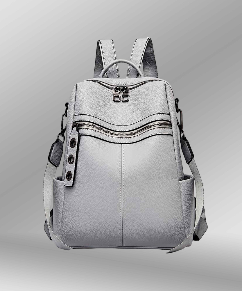 ALTOSY Soft Leather Backpack Purse For Women Ladies Rucksack Convertible Shoulder Bag 25 L Backpack Grey Price in India Flipkart
