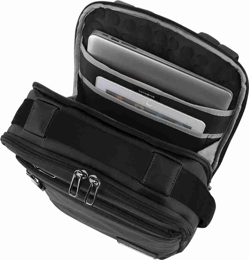 SAMSONITE VESTOR BACKPACK BLACK 16 L Laptop Backpack Black Price in India Flipkart