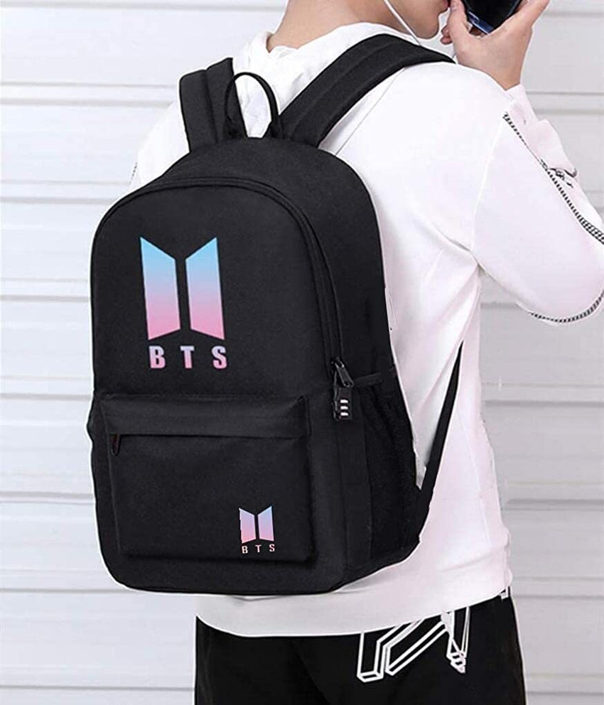 Liftoff Bangtan Boys Bookbag Travel Korean Casual Laptop Bag College Bag School Bag 30 L Laptop Backpack Black Price in India Flipkart
