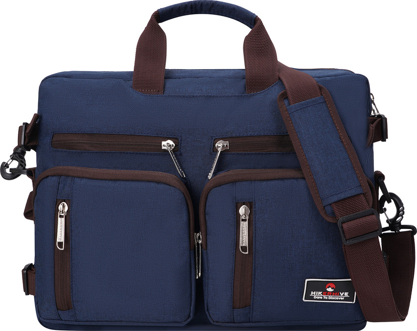 HikerHive TRU Hybrid Convertible Laptop Bag Backpack for Men and Women Messenger Bag 27 L Laptop Backpack BLUE Price in India Flipkart