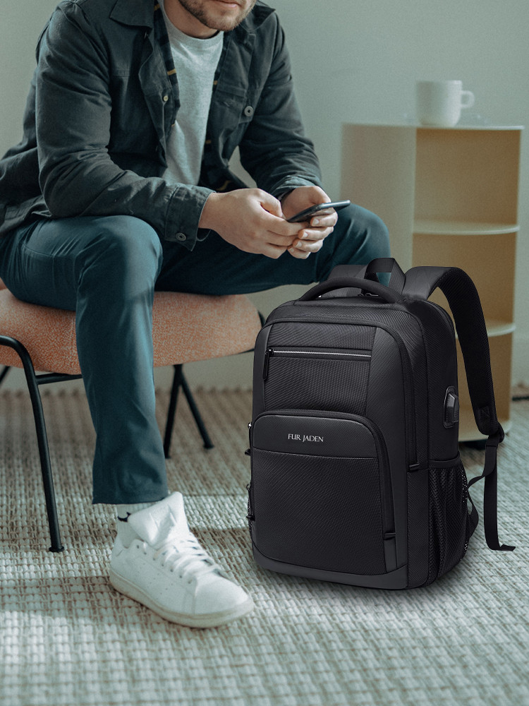 FUR JADEN With USB Charging Port Anti Theft Pocket Accessories Organiser for Men Women 25 L Laptop Backpack Black Price in India Flipkart
