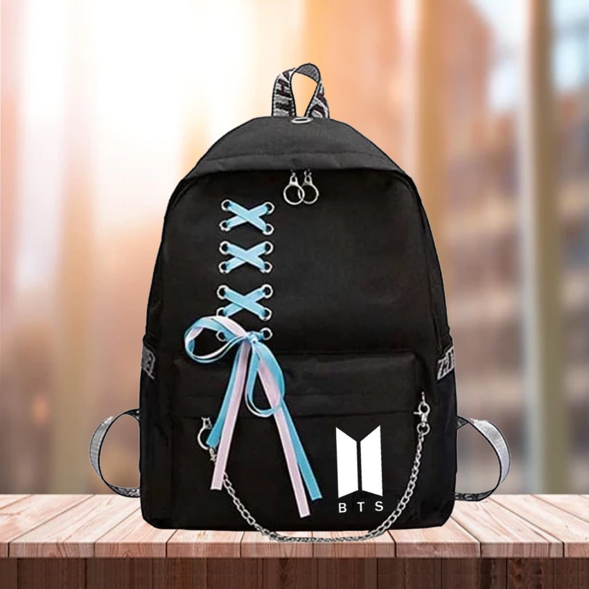 GoodWave BTS Bangtan Boys Casual Bagpack Laptop Bag School Bag with USB  Charging Port 36 L Laptop Backpack Black - Price in India