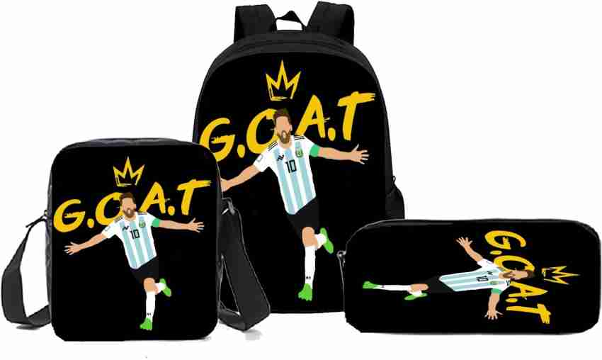 Pinklips Shopping Lionel Messi Theme Laptop Casual School Backpack COMBO OF 3 SIZE BAGS 35 L Laptop Backpack Black Price in India Flipkart