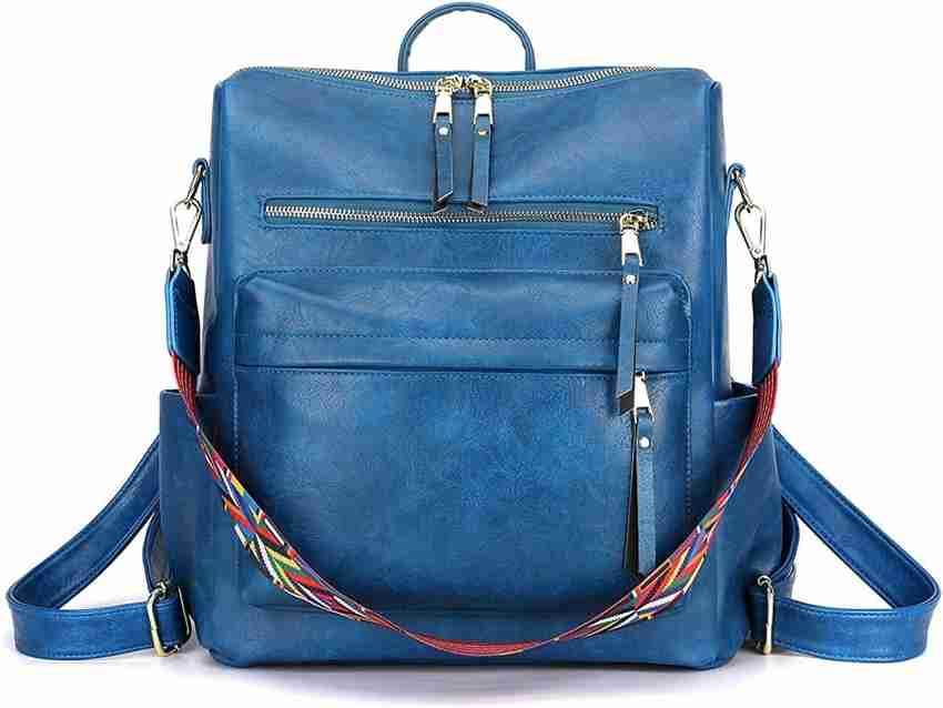Stylish Ladies Leather Blue Shoulder Bag Genuine Leather Crossbody