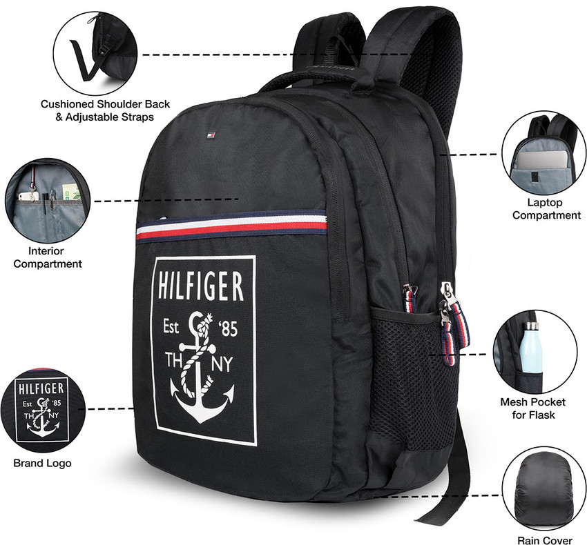 TOMMY HILFIGER Canyan 40 L Laptop Backpack Black Price in India