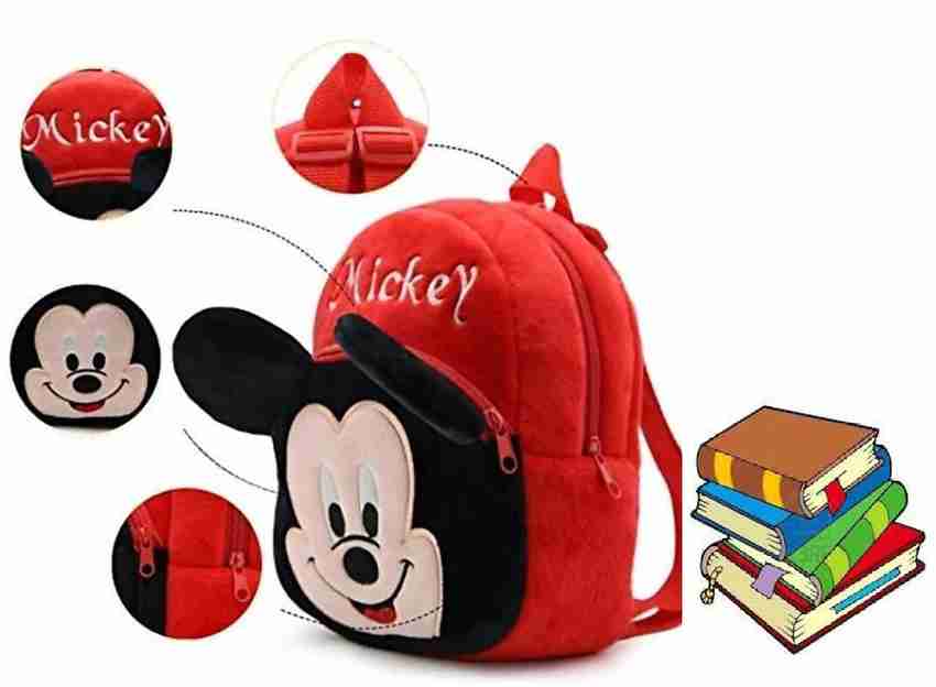 A Little Swag Mickey Mouse School Bag For Kids S0Ft Plush Backpack For School Bag 10 L Backpack Red Price in India Flipkart