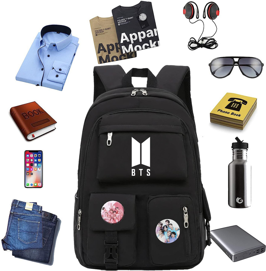 PATPAT BTS Bag for Girls School Bags Kpop BTS Bangtan Theme Prints Casual 55 L Backpack